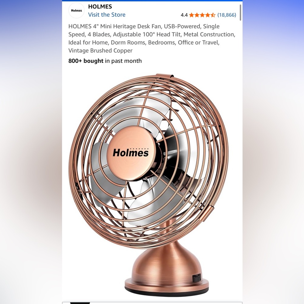 Copper Mini Fan Set - Picture 3 of 4